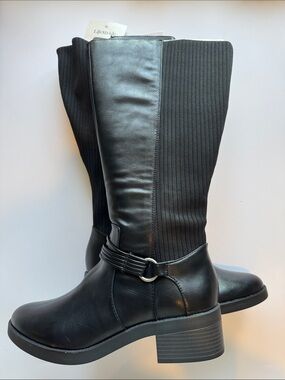 LifeStride Women's Brighton Round Toe Extra Wide Calf Tall Boots